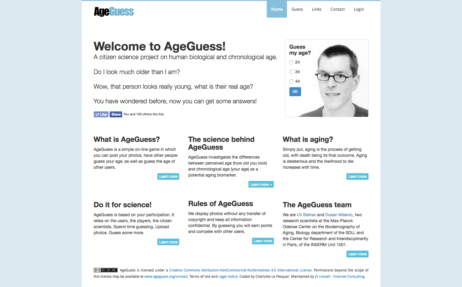 How Old I Look? AgeGuess a citizen science project on human biological and chronological age | AgeGuess